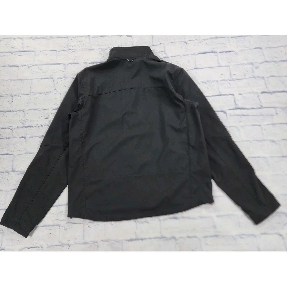 Eddie Bauer Jacket MENS SIZE L Black Soft Shell EB530 Lined Amelia Island